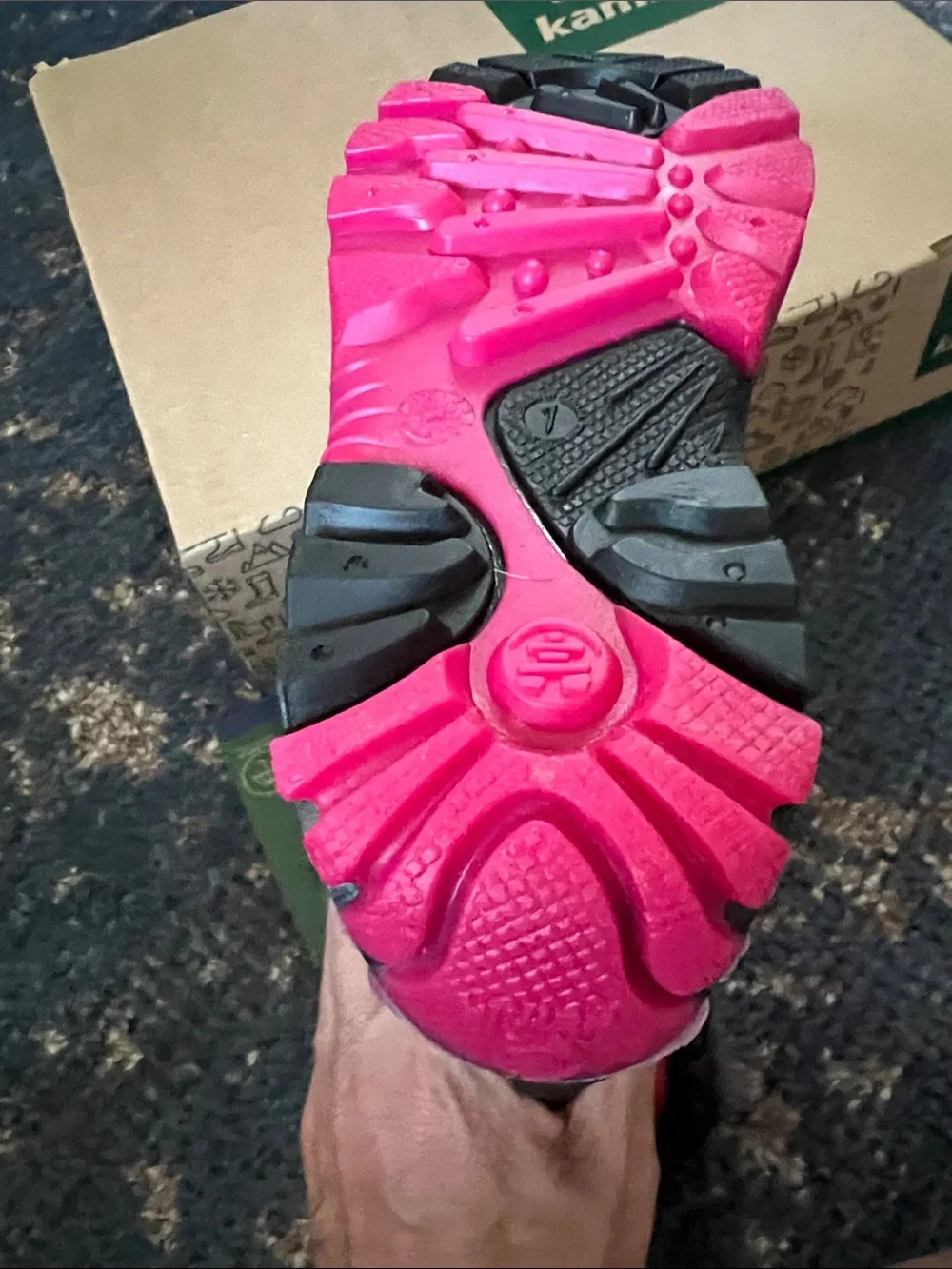 Kamik Black and Bright Pink Faux-Fur Cuff Snow Boot